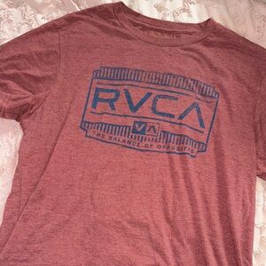 RVCA Maroon Tee with Navy Graphic